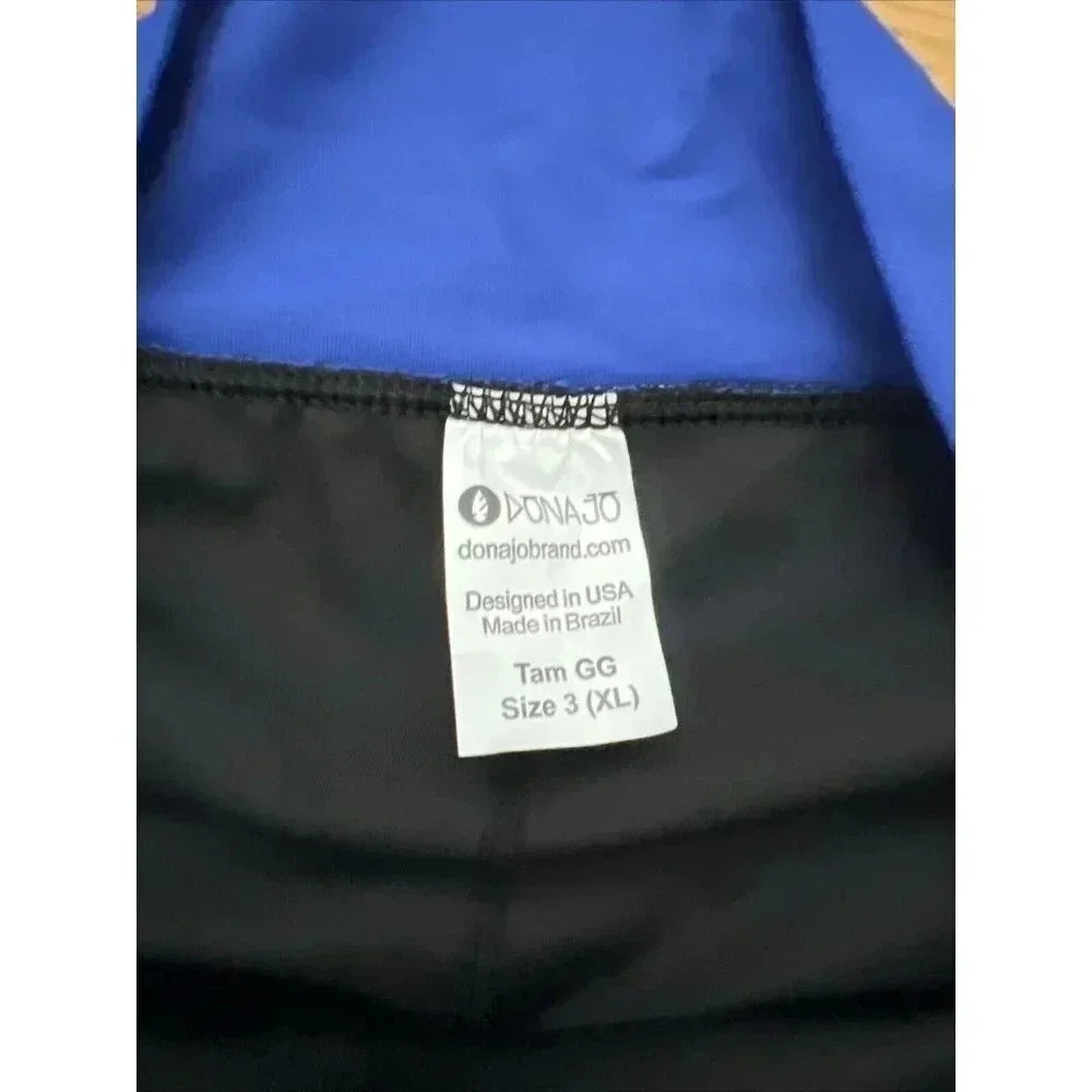 Dona Jo Tennis Women's Skort Bright Blue Skirt With Black Shorts Size 3 XXL - Picture 4 of 5